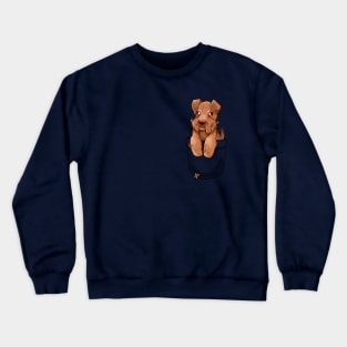 Pocket Cute Welsh Terrier dog Crewneck Sweatshirt